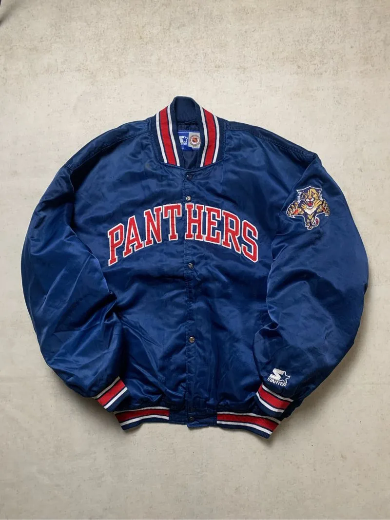  Vtg Starterr NHL Panthers Embroidery Satin Varsity Jacket  photo 1
