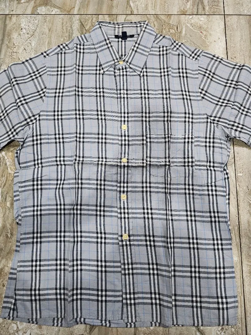 Burberry kemeja pria lengan pendek photo 1