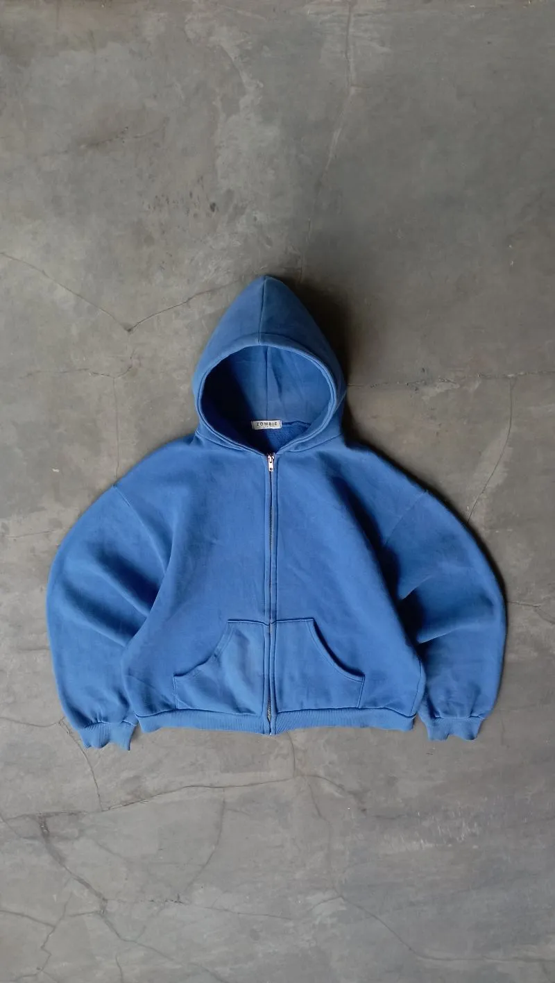 2000's Heavyweight Royal Blue Zip Up Hoodie Boxy photo 1
