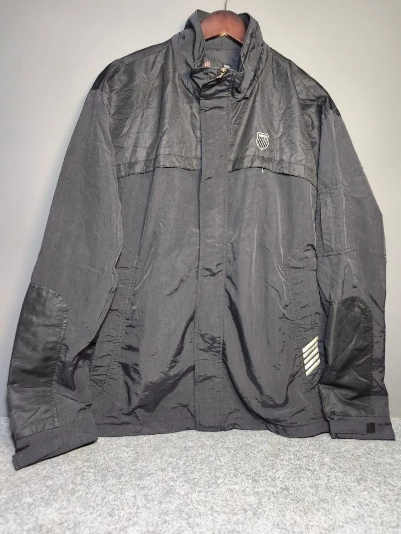 Jaket Windbreaker K-Swiss Hitam Stylish untuk Pria Original photo 1