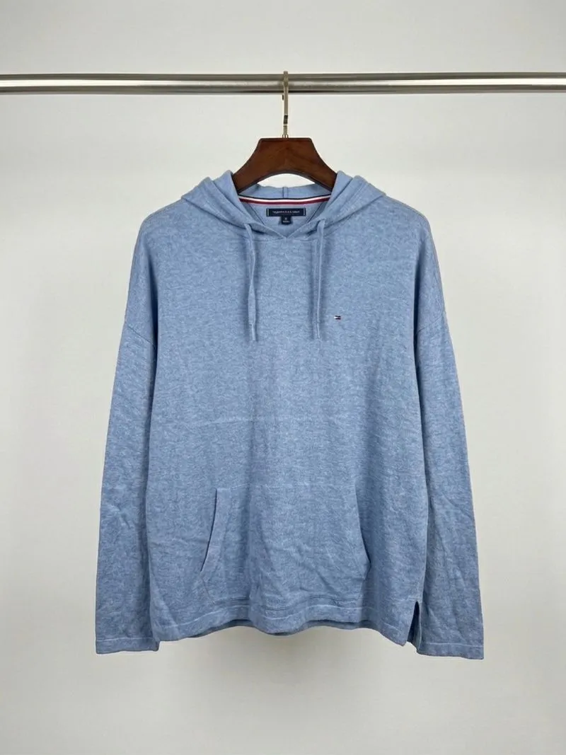 Hoodie Wanita Tommy Hilfiger Knitwear Rajut Baby Blue photo 1