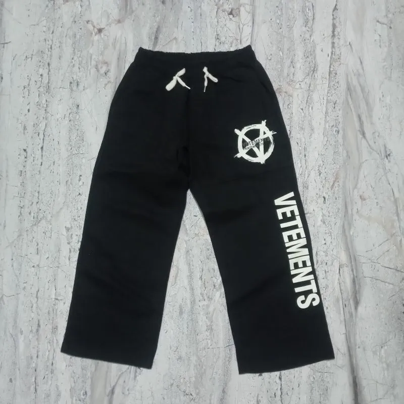 Vetements Black Anarchy Sweatpants - Preloved