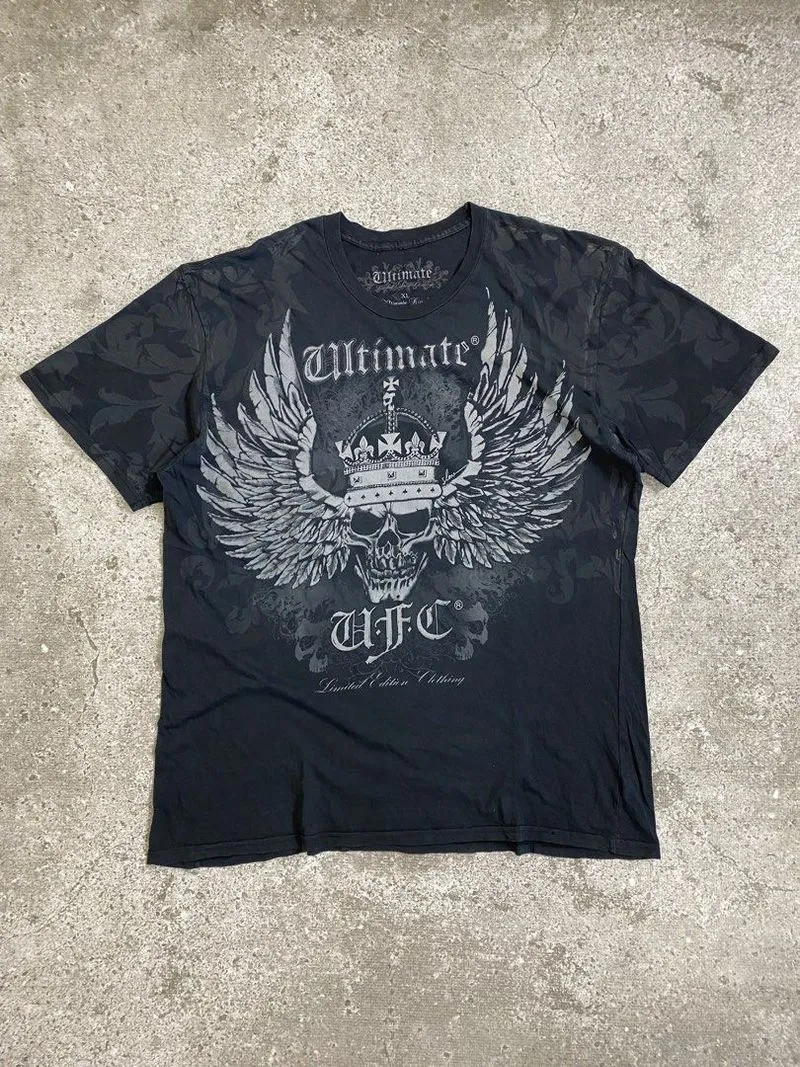 Ultimate ufc skull wings t shirt photo 1