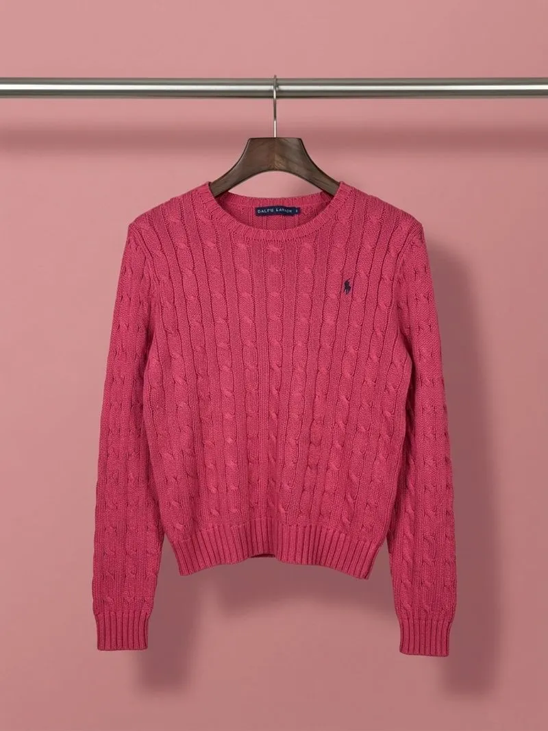 Sweater Ralph Lauren Cableknit Rajut Full Kepang Red Coral photo 1