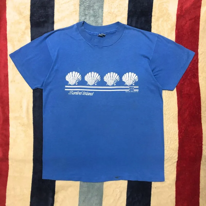 Vintage 1986 Sanibel Island Single Stitch Boxy-Fit T-Shirts photo 1