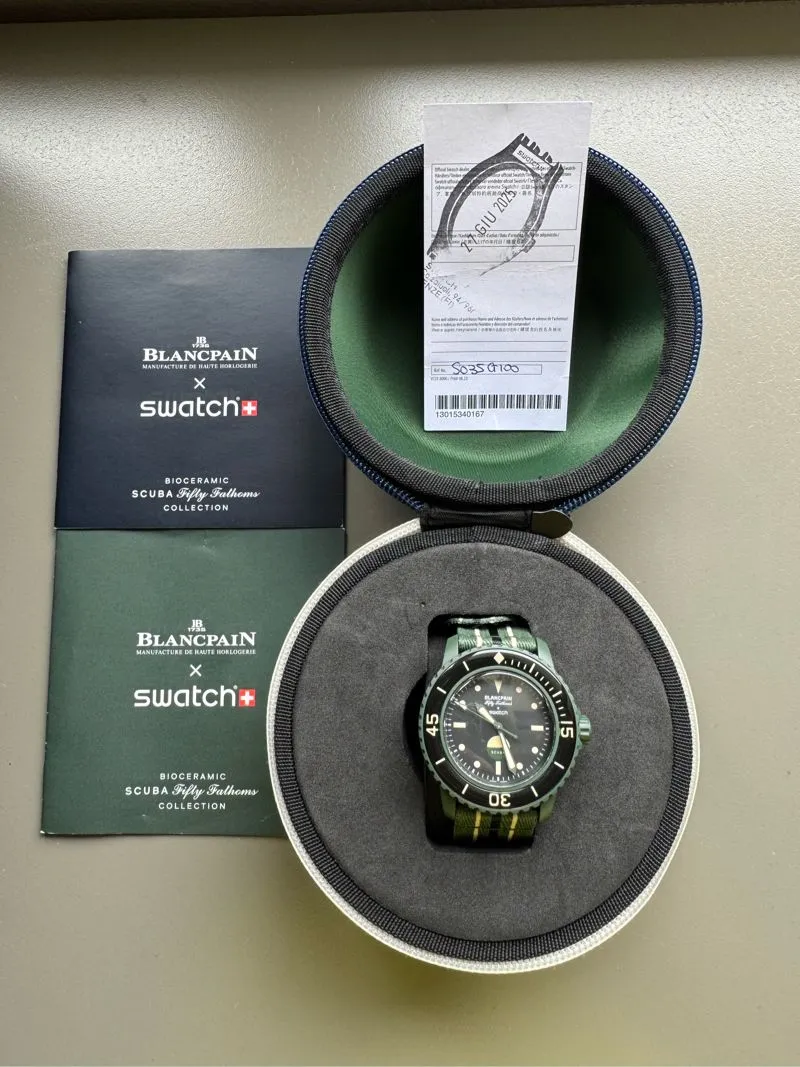 Swatch x Blancpain fifty fathoms "Green Abyss" photo 1