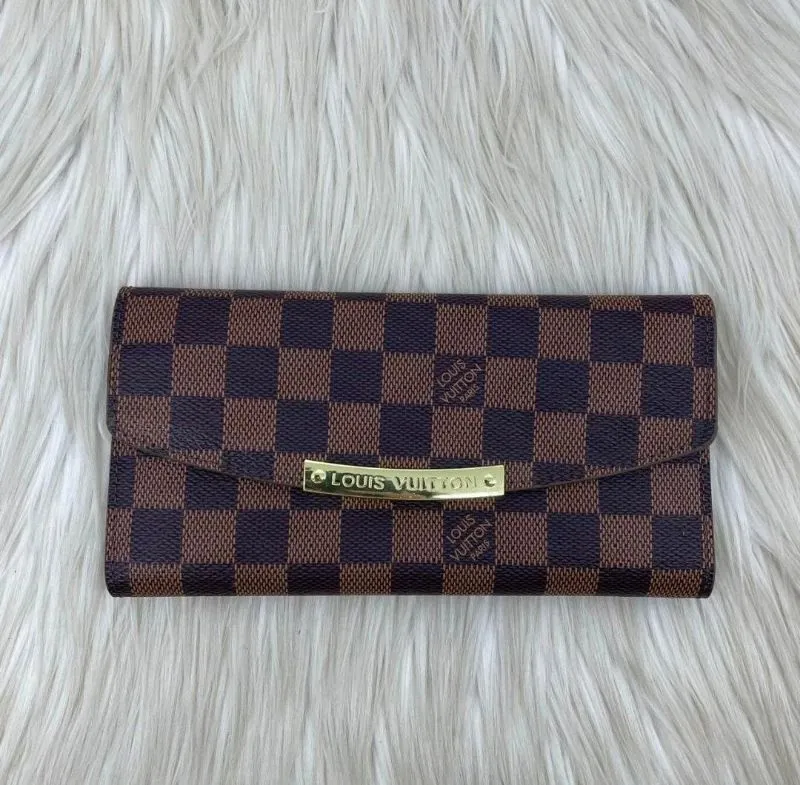 Louis Vuitton damier coklat wallet yuna dompet photo 1