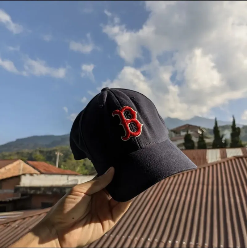 MLB Sportswear Casual Hat Pria navy red photo 1