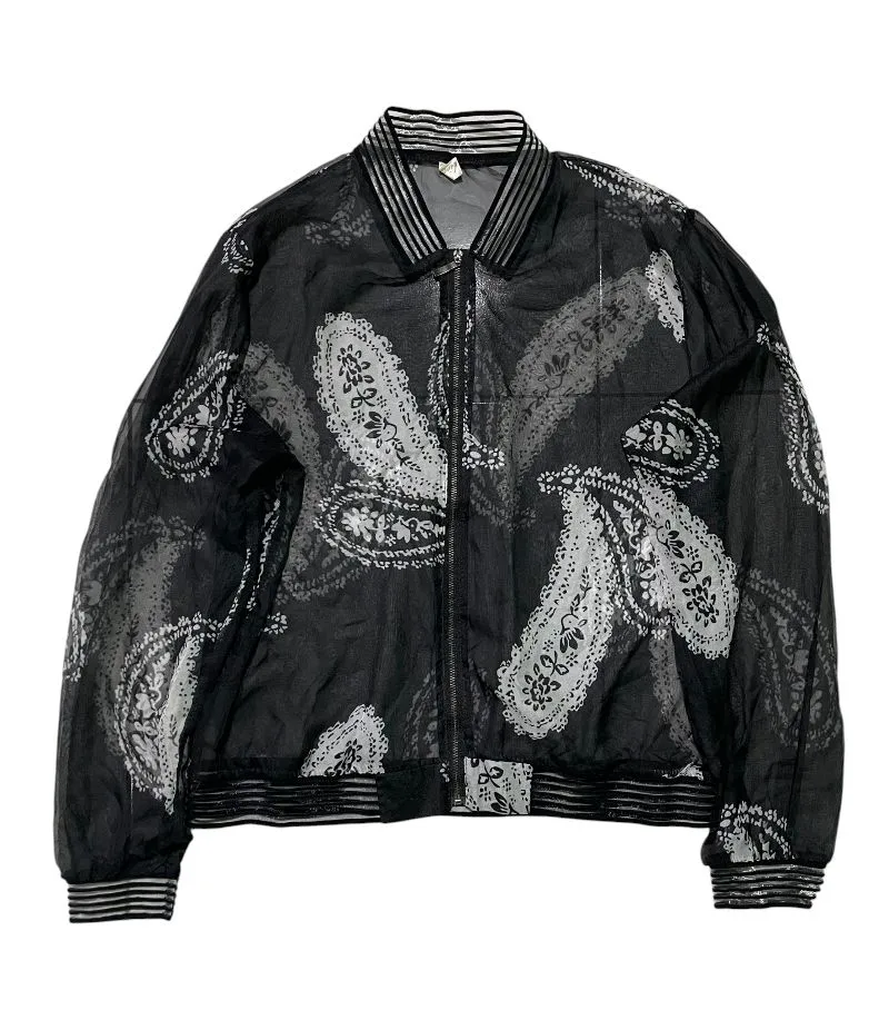 Bomber jacket paisley bandana pattern mesh photo 1