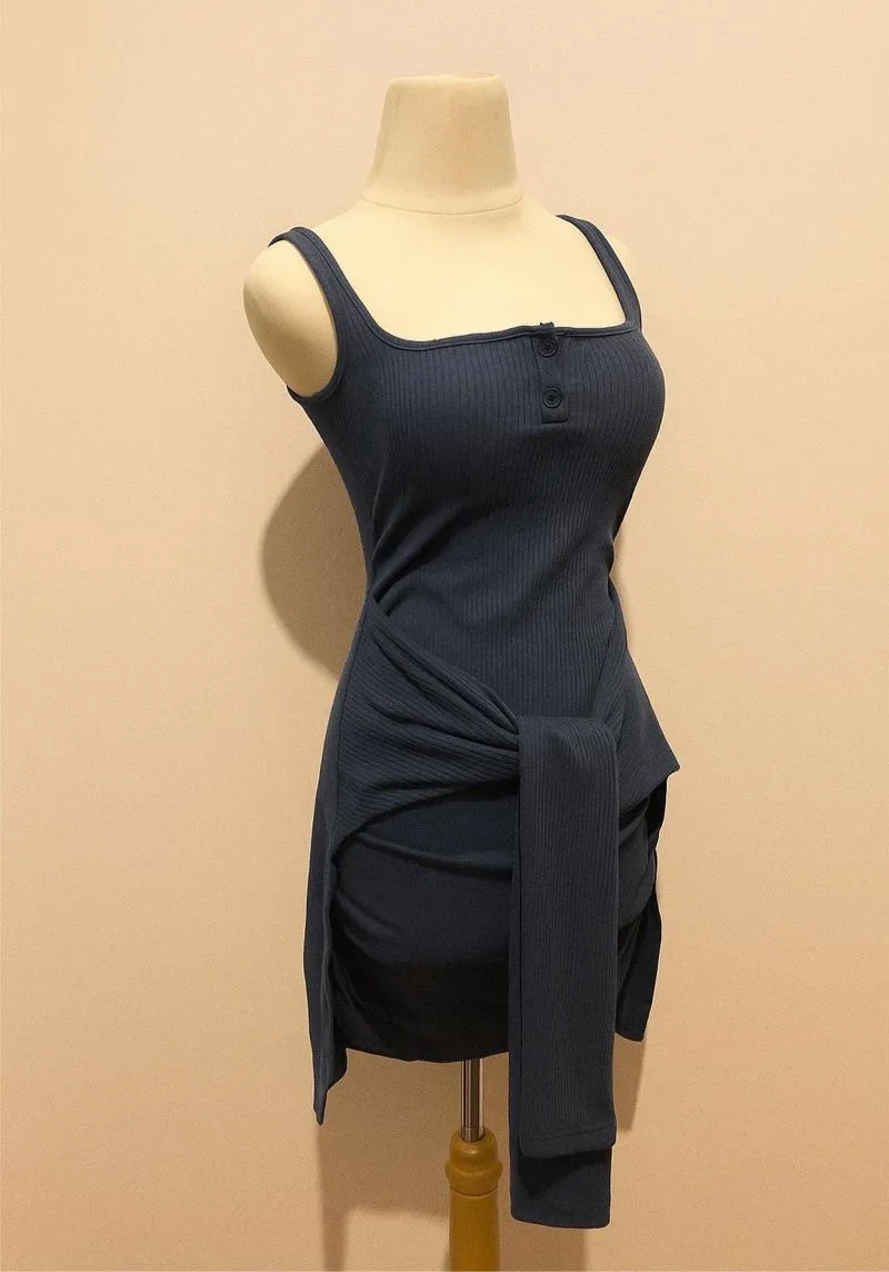 Knit Dress Grey photo 1