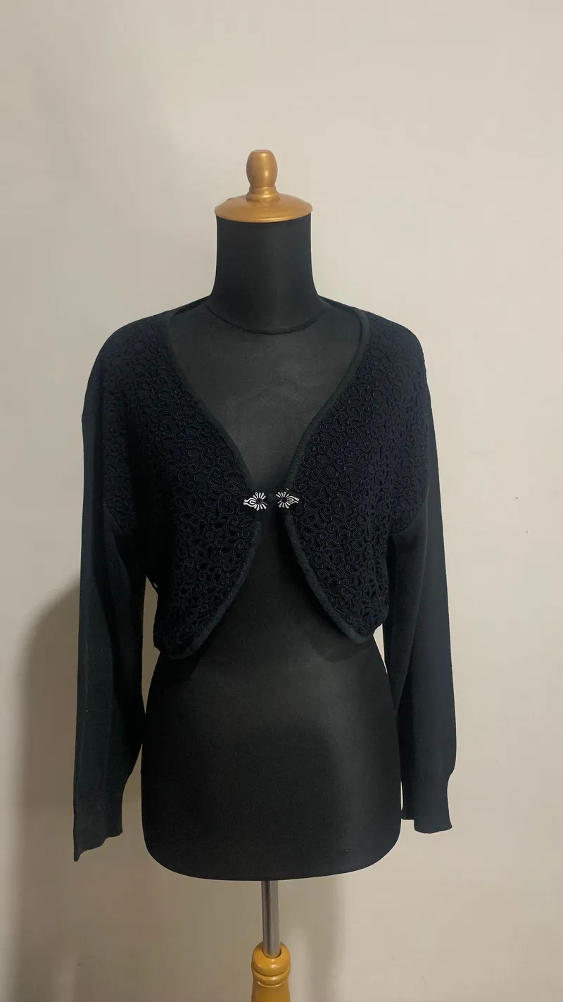 Minimalist Casual Blouse Wanita black photo 1