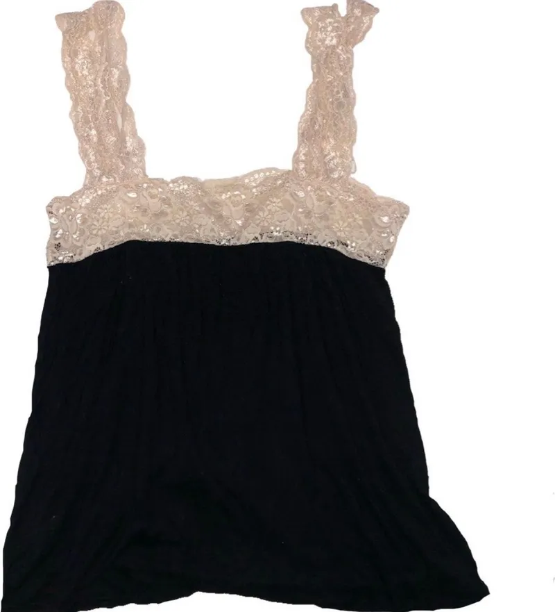Lolita Coquette Cami top Wanita black photo 1