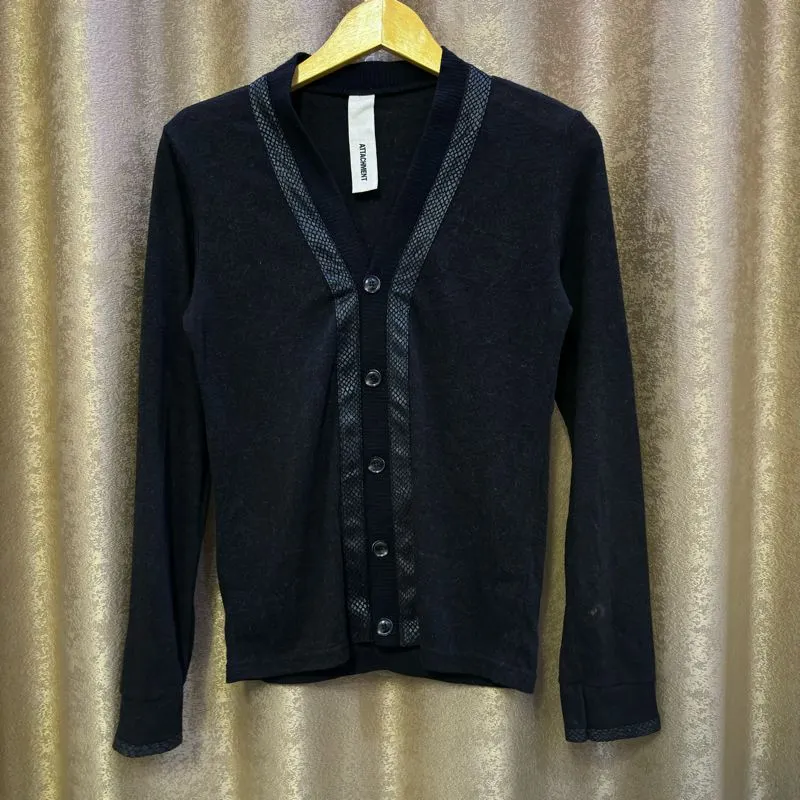 Attachment by Kazuyuki Kumagai Y2K Cardigan Wanita black photo 1