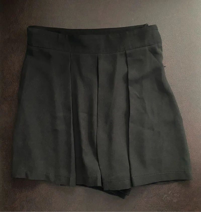 zara black skort photo 1