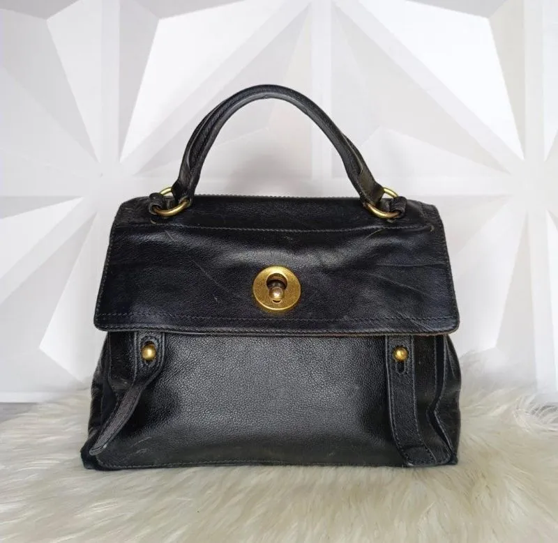 Saint Laurent Authentic YSL Muse Two Black Leather handbag photo 1