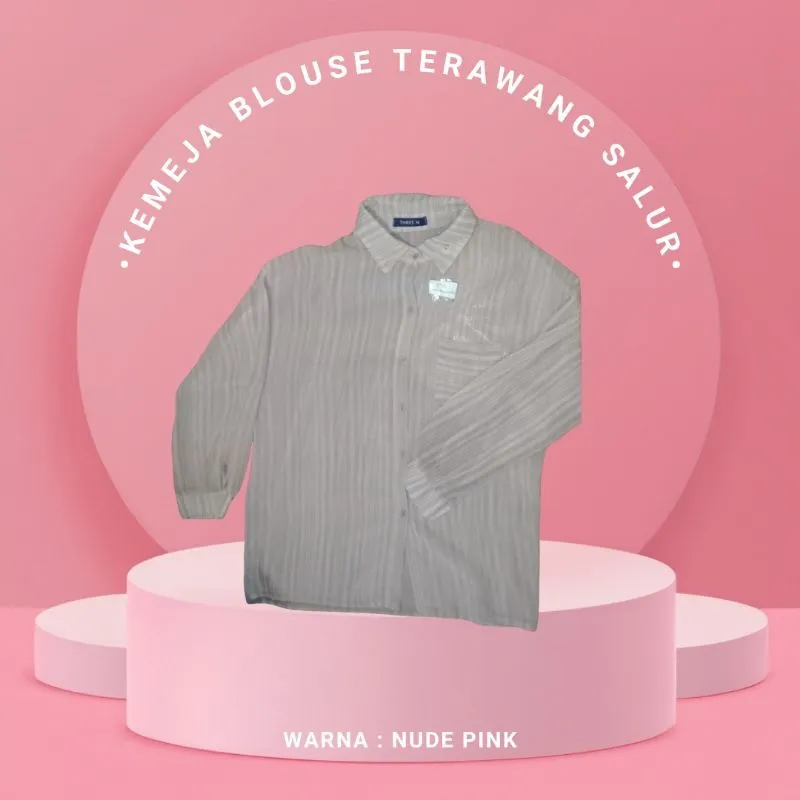 [Preloved] Kemeja salur photo 1