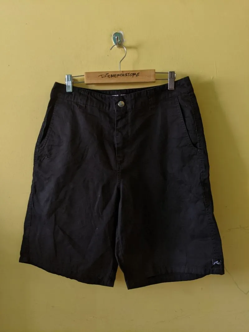 Rusty Men's Basic Black on Black Logo Chinos Shorts photo 1