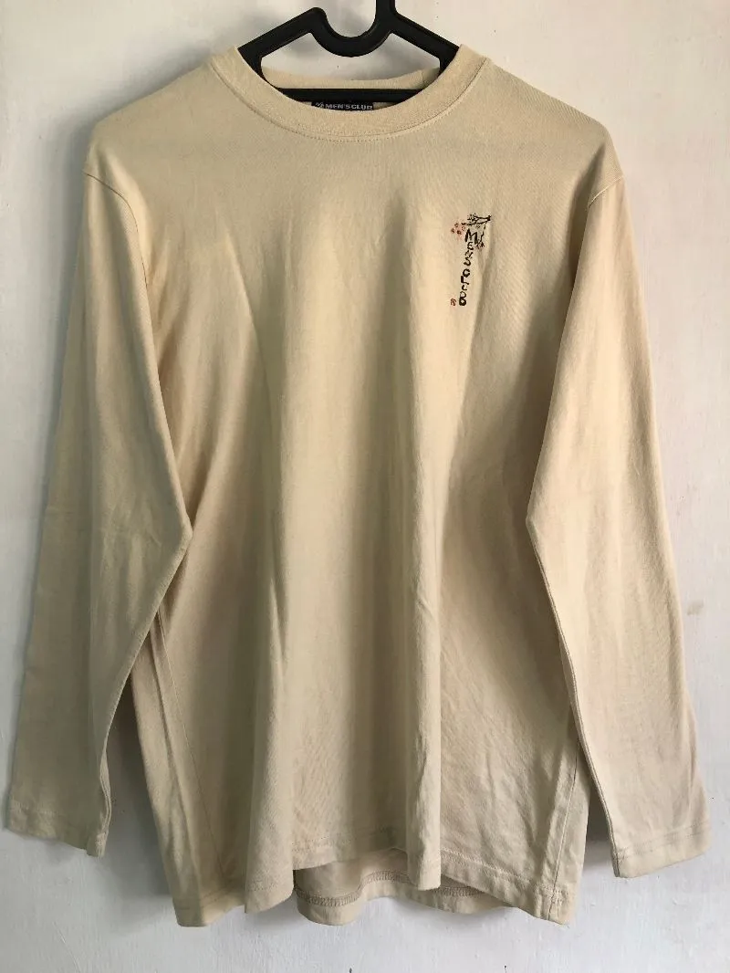 Kaos backprint / longsleeve cream / kaos lengan panjang photo 1