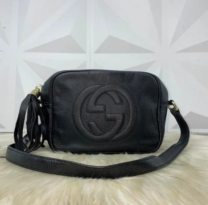 Gucci Soho Leather camera bag black hitam Sling bag photo 1