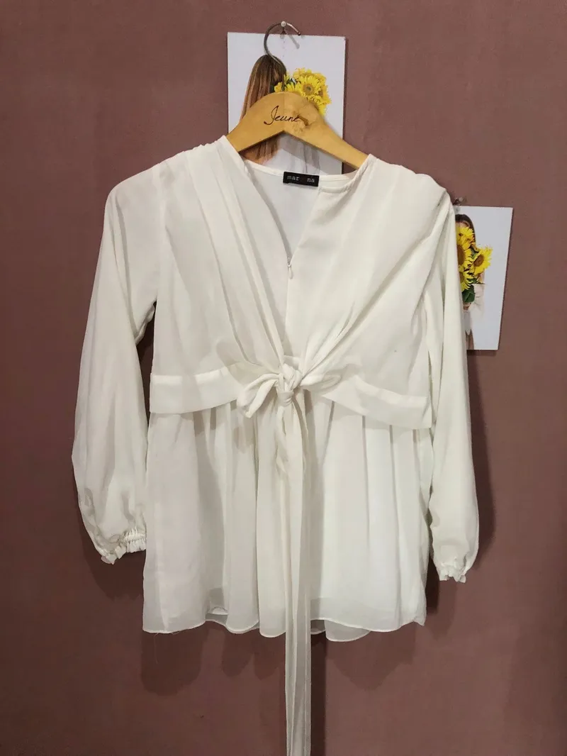 Casual Blouse Wanita white photo 1