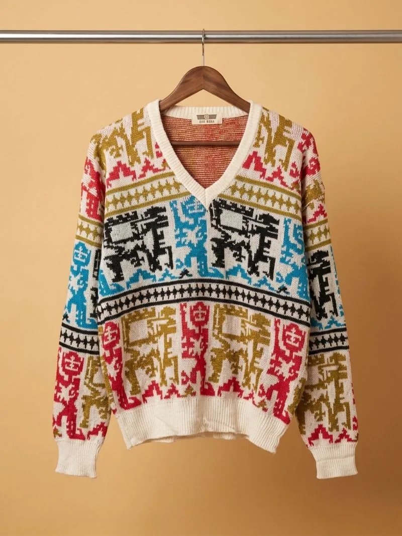 Vintage Knitwear Rajut Motif Pria photo 1