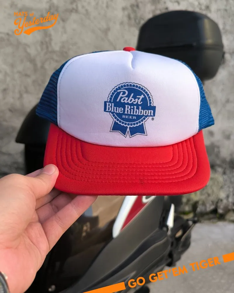 Topi Pabst beer vintage trucker hat photo 1