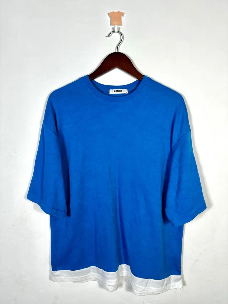 Streetwear Casual Casual shirt Pria blue photo 1