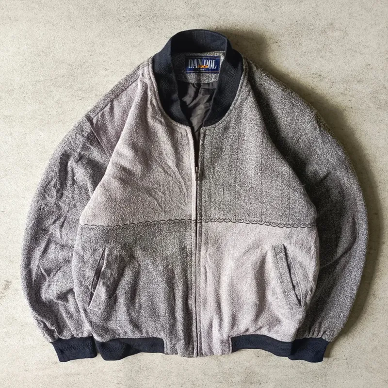 DANPOL Vintage Bomber jacket Pria silver gray photo 1