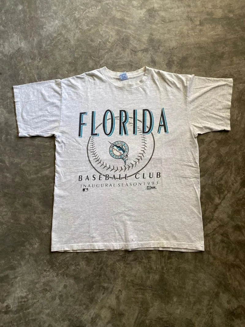 Kaos Vintage 90s MLB Florida Marlins photo 1