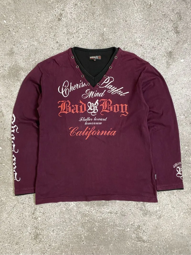 Badboy poem graphic double layered longsleeve photo 1