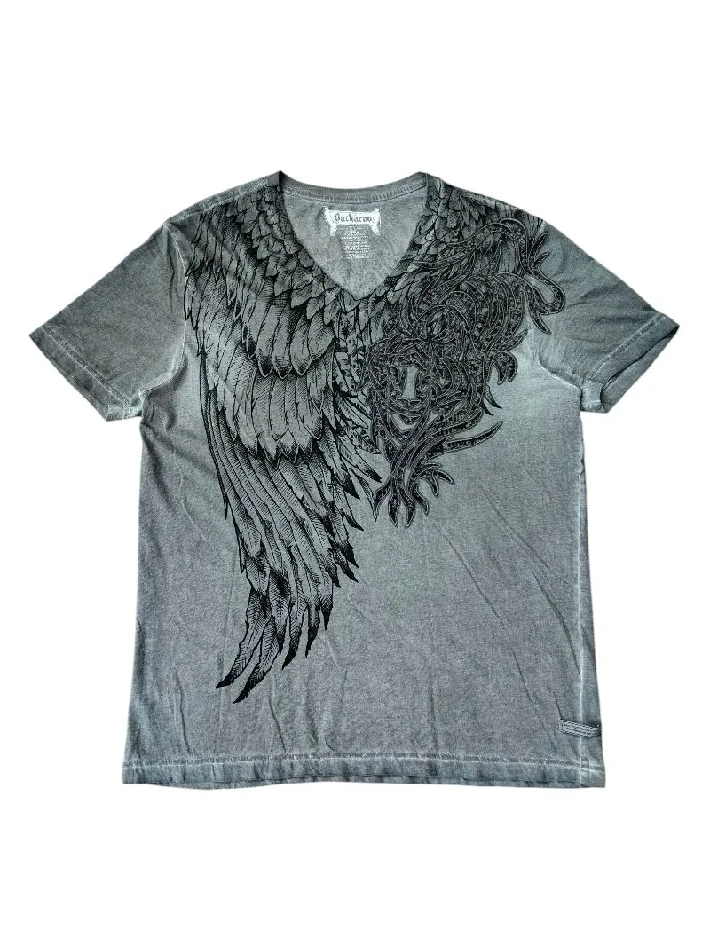 Buckaroo tiger and wings tribal graphic t shirt photo 1
