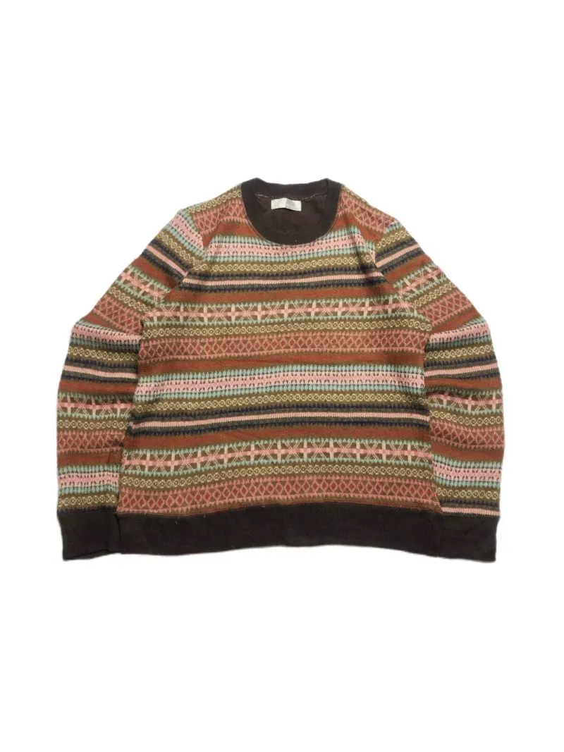 Streetwear Vintage Sweater Pria black brown photo 1