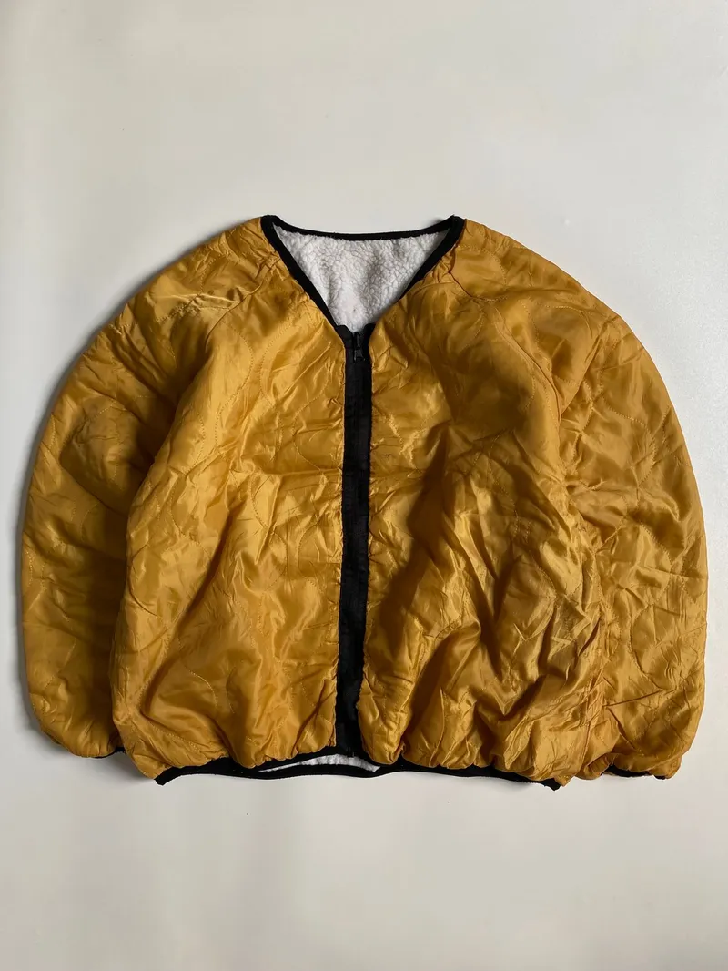 Vintage Streetwear Puffer jacket Wanita yellow photo 1