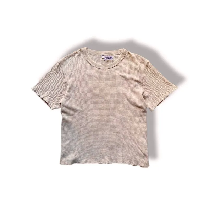 Uniqlo Plain Beige Waffle Tee Boxy  photo 1