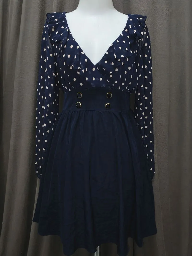 Japanese Brand Kawai Lolita Vintage Polka Mini Dress photo 1