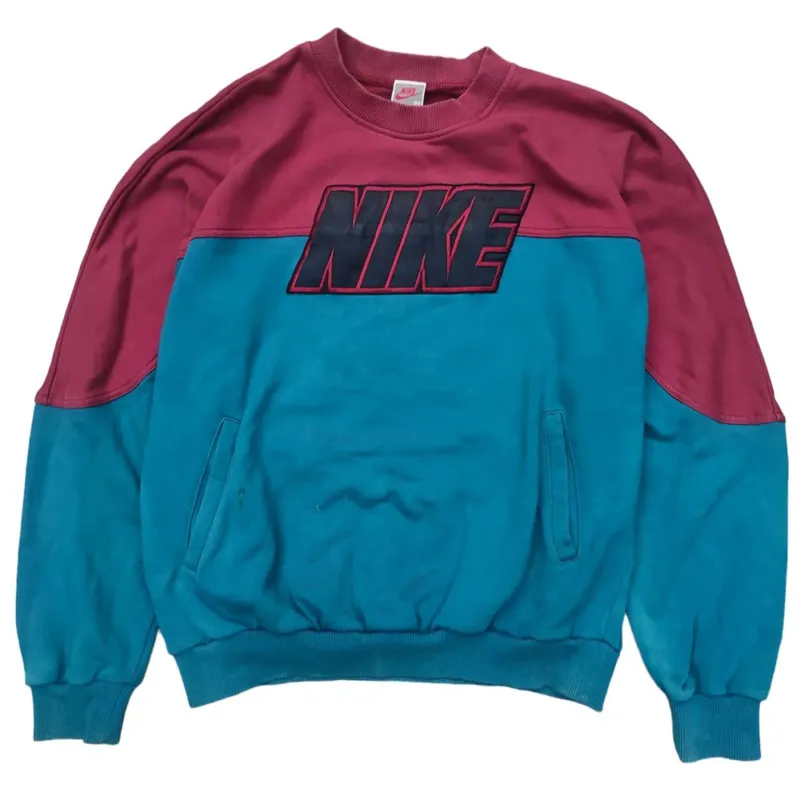 Nike Vintage Y2K Sweatshirt Pria red blue photo 1