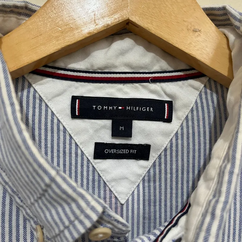 Tommy Hilfiger Casual Casual shirt Pria white gray Preloved