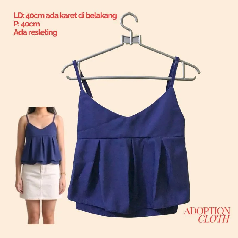 Tanktop Babydoll / Croptop Blue Navy photo 1