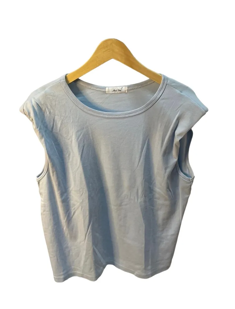 Streetwear Casual T-shirt Wanita blue photo 1
