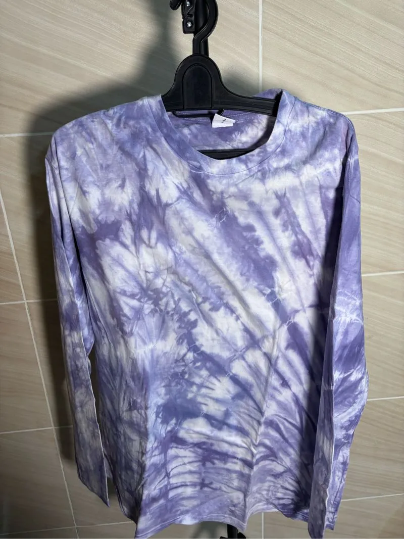 KAOS LENGAN PANJANV TIE DYE PUTIH BIG SIZE photo 1