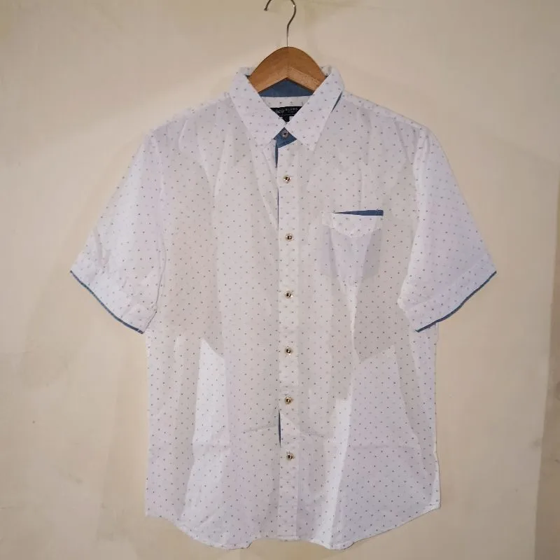 Beams Heart Japan Kemeja Brand Casual Motif Embroidered Dots photo 1