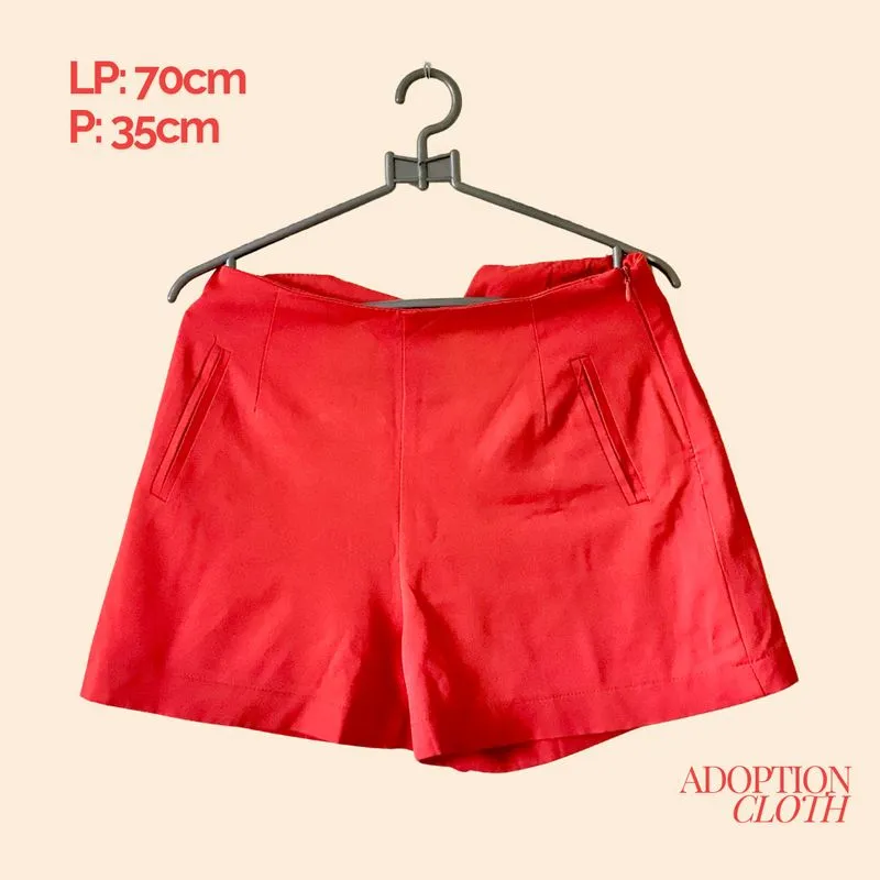 Orange Highwaist Short Pants photo 1