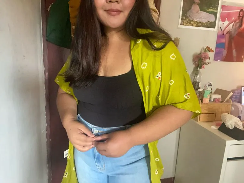 Lime Green Jumputan Outer photo 1