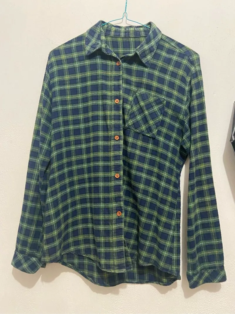 Kemeja Flanel Hijau photo 1