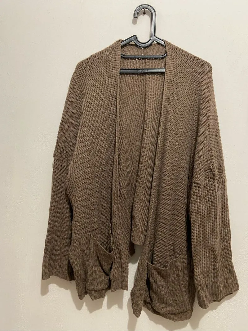Oversize Outer Rajut Cokelat photo 1