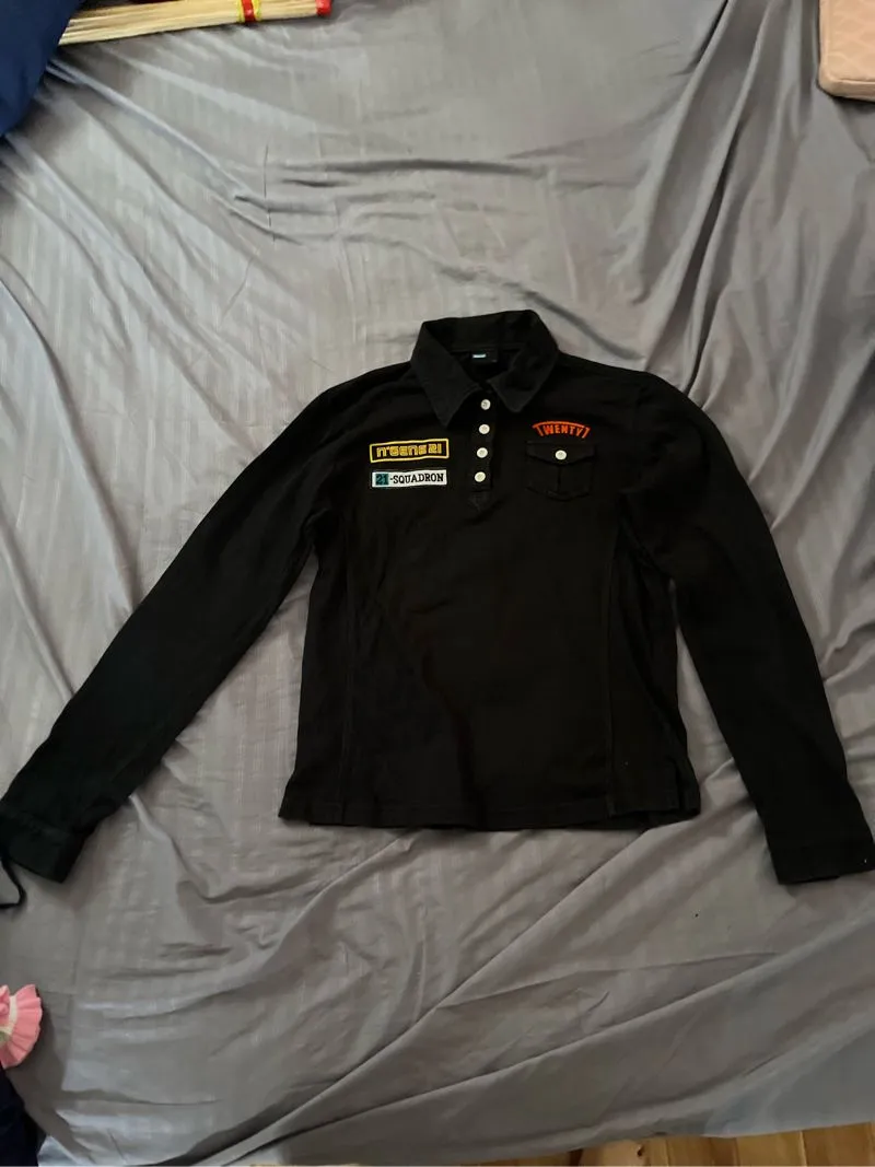 kaos hitam kerah photo 1
