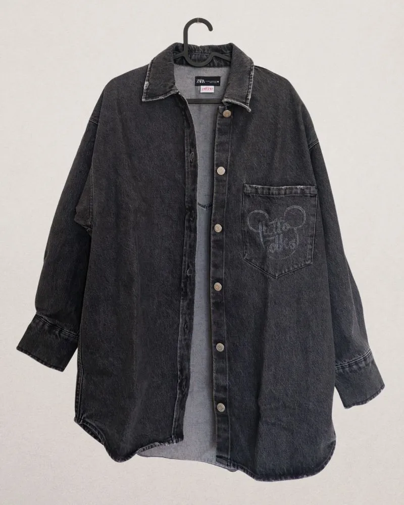 Zara Dark Grey Denim Jaket  photo 1
