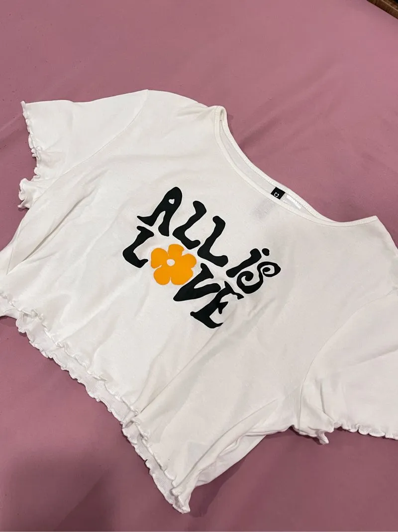 H&M croptop in white photo 1