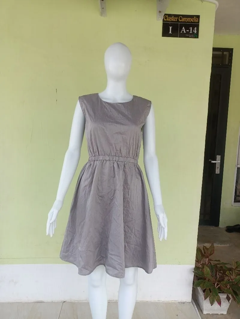 DRESS ABU PINGGANG KARET photo 1