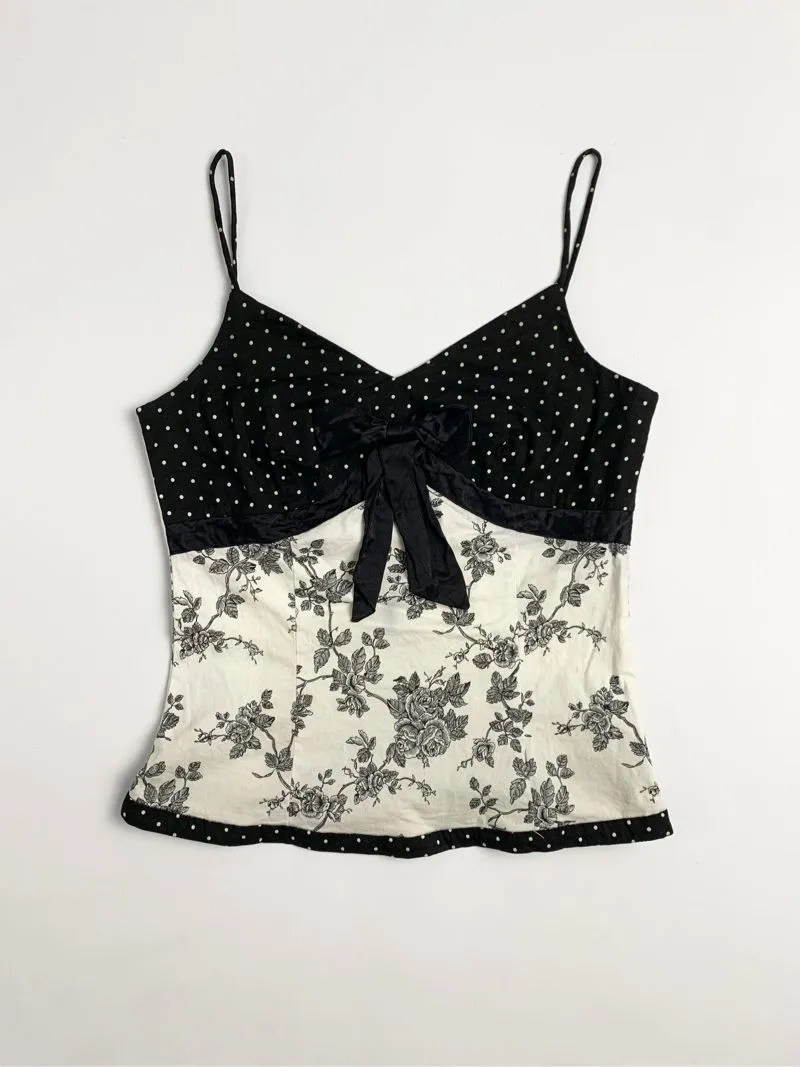 Y2k MARC JACOBS Tank Top Tie With Floral Graphic photo 1